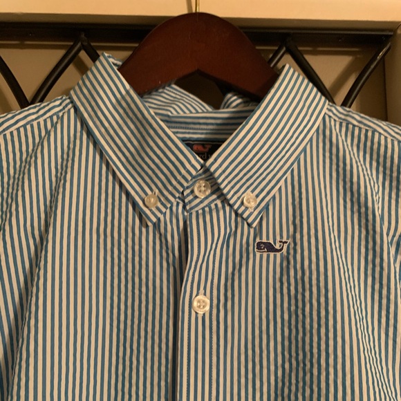 Vineyard Vines Seersucker Pinstripe Dress Shirt - Picture 3 of 8